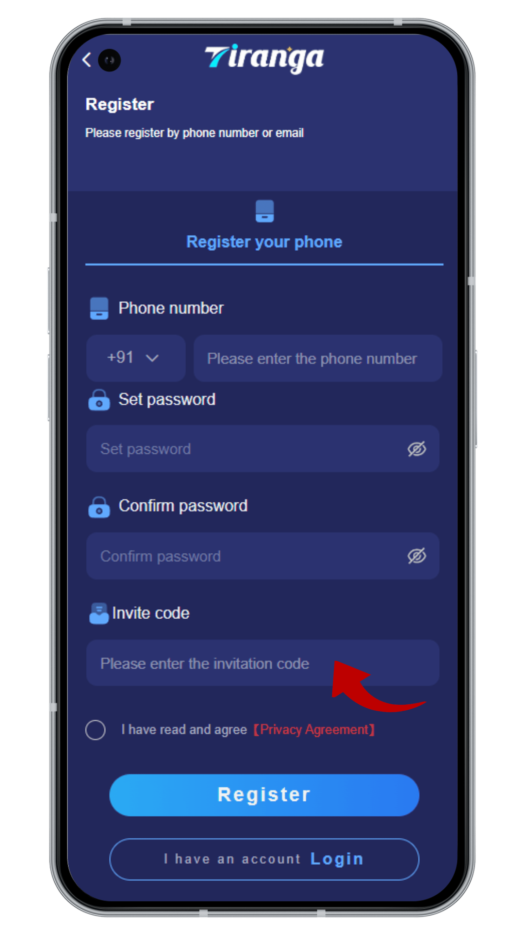 Add Referral Code When available